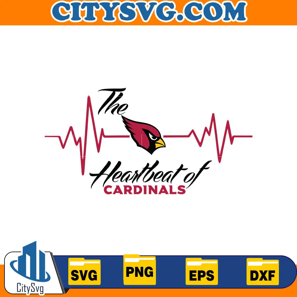 The heartbeat of Arizona Cardinals Svg CitySvg
