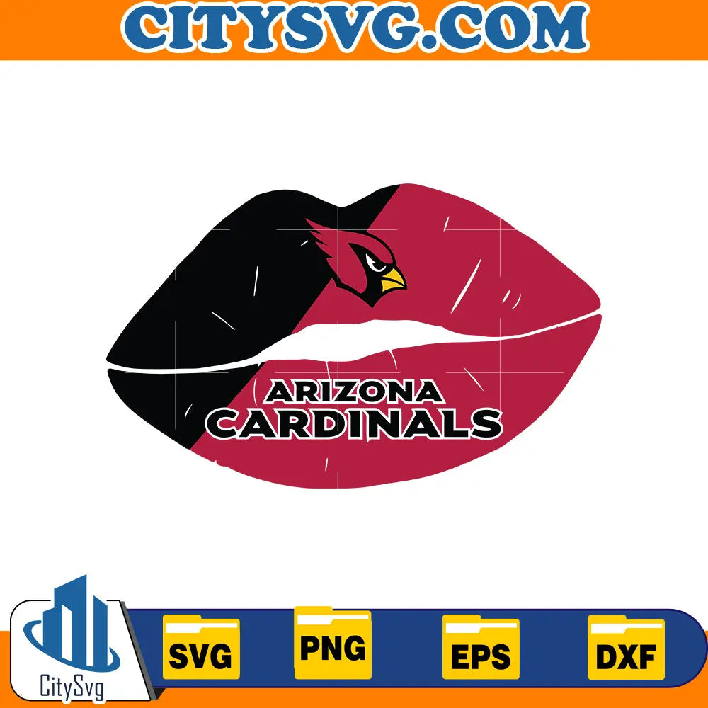 Lips Arizona Cardinals Svg CitySvg