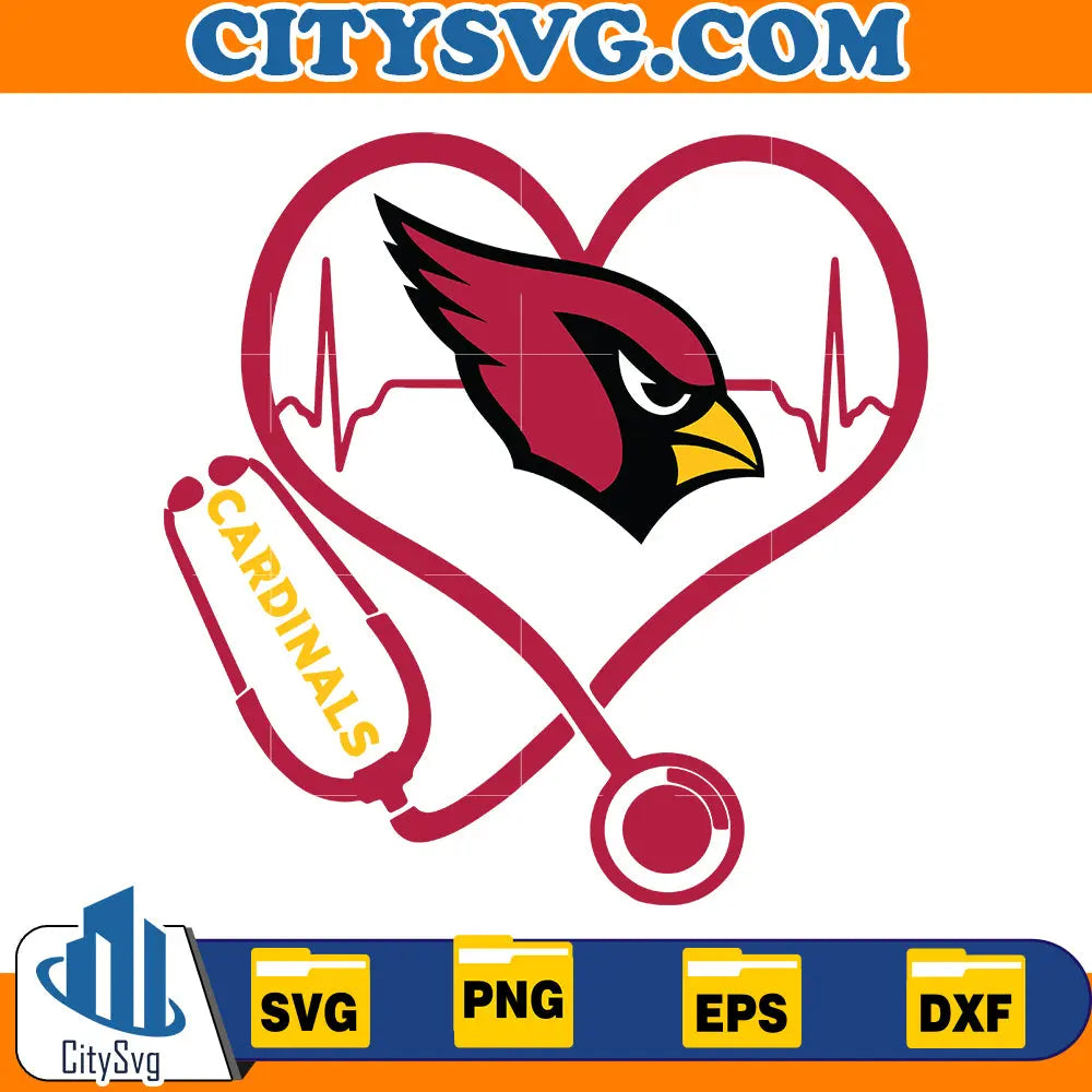 Heart Arizona Cardinals Svg CitySvg