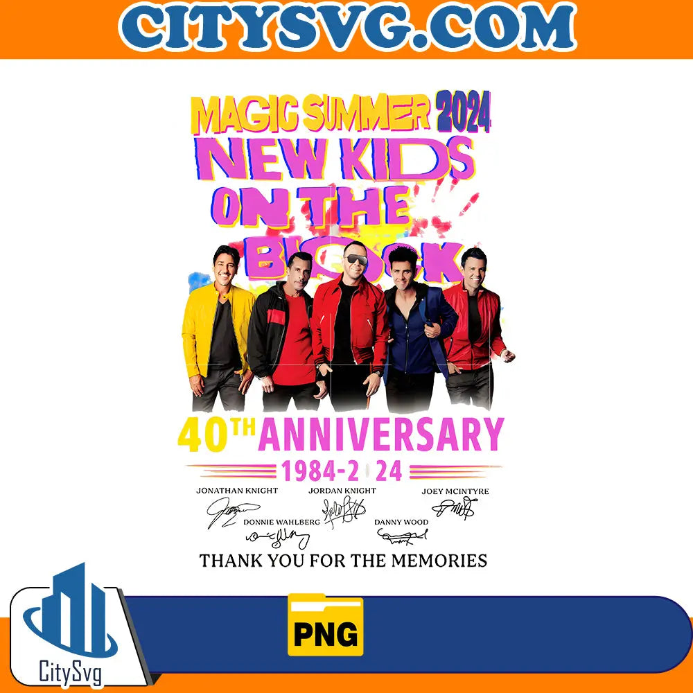 Magic Summer 2024 New Kids on the block Png CitySvg