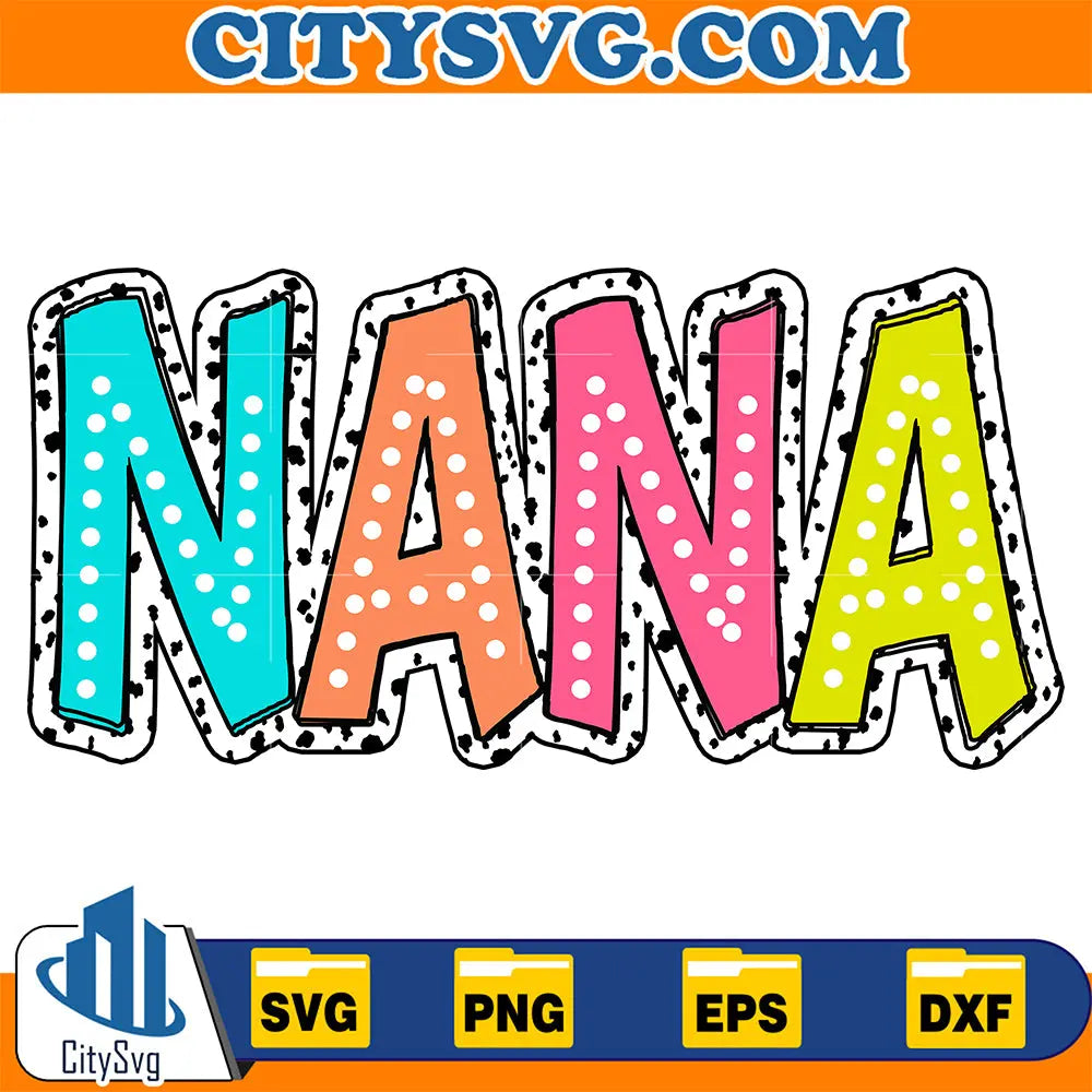 NanaBrightDoodleDalmatianDotsSvg