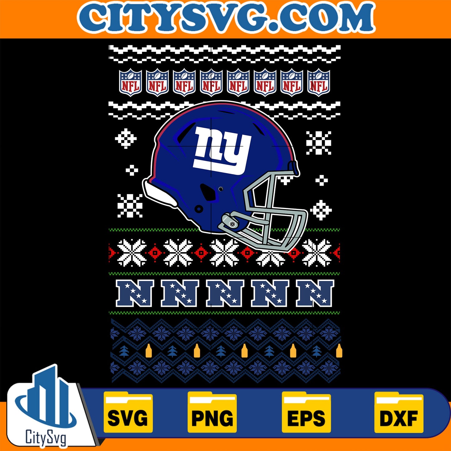 New York Giants Christmas Svg CitySvg