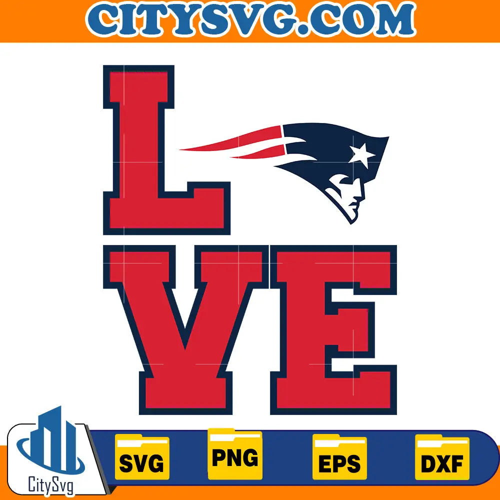 Love New England Patriots Svg CitySvg