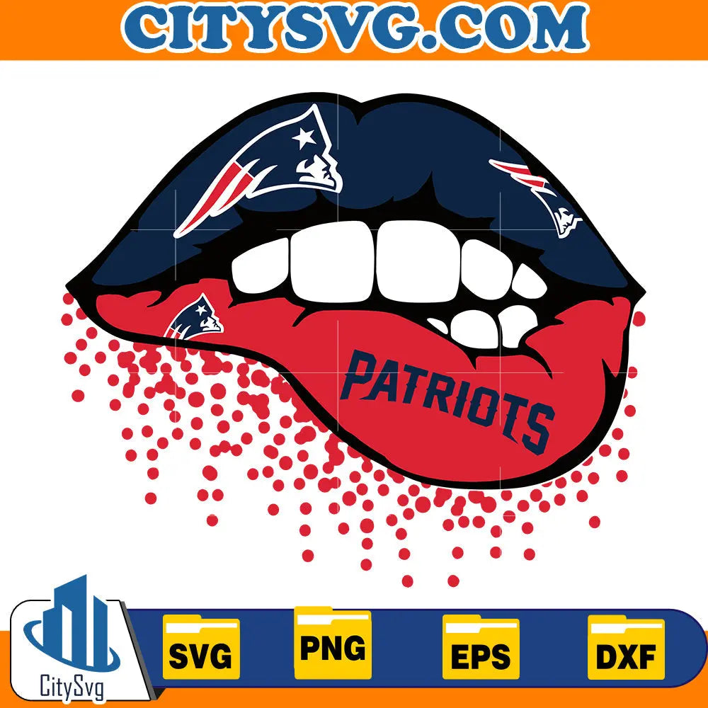 Lips New England Patriots Svg CitySvg