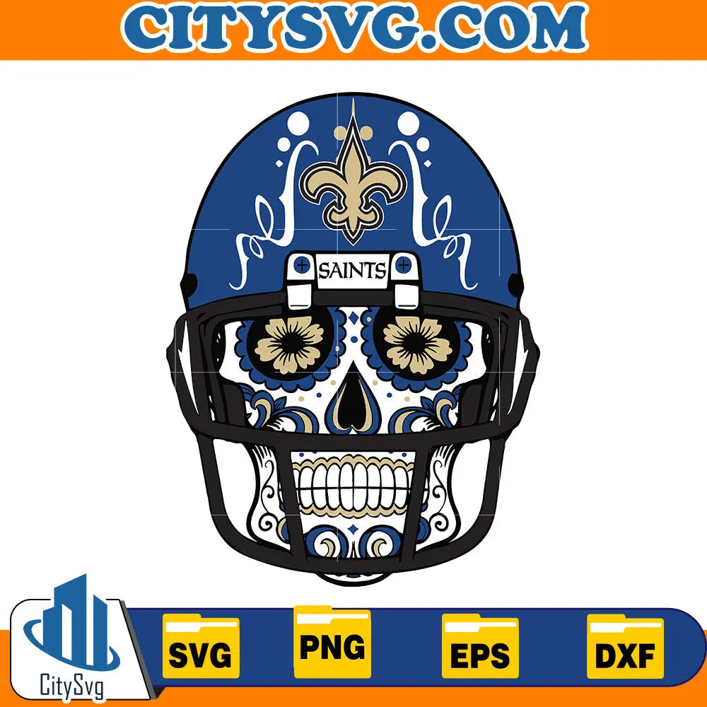 Skull New Orleans Saints Svg CitySvg