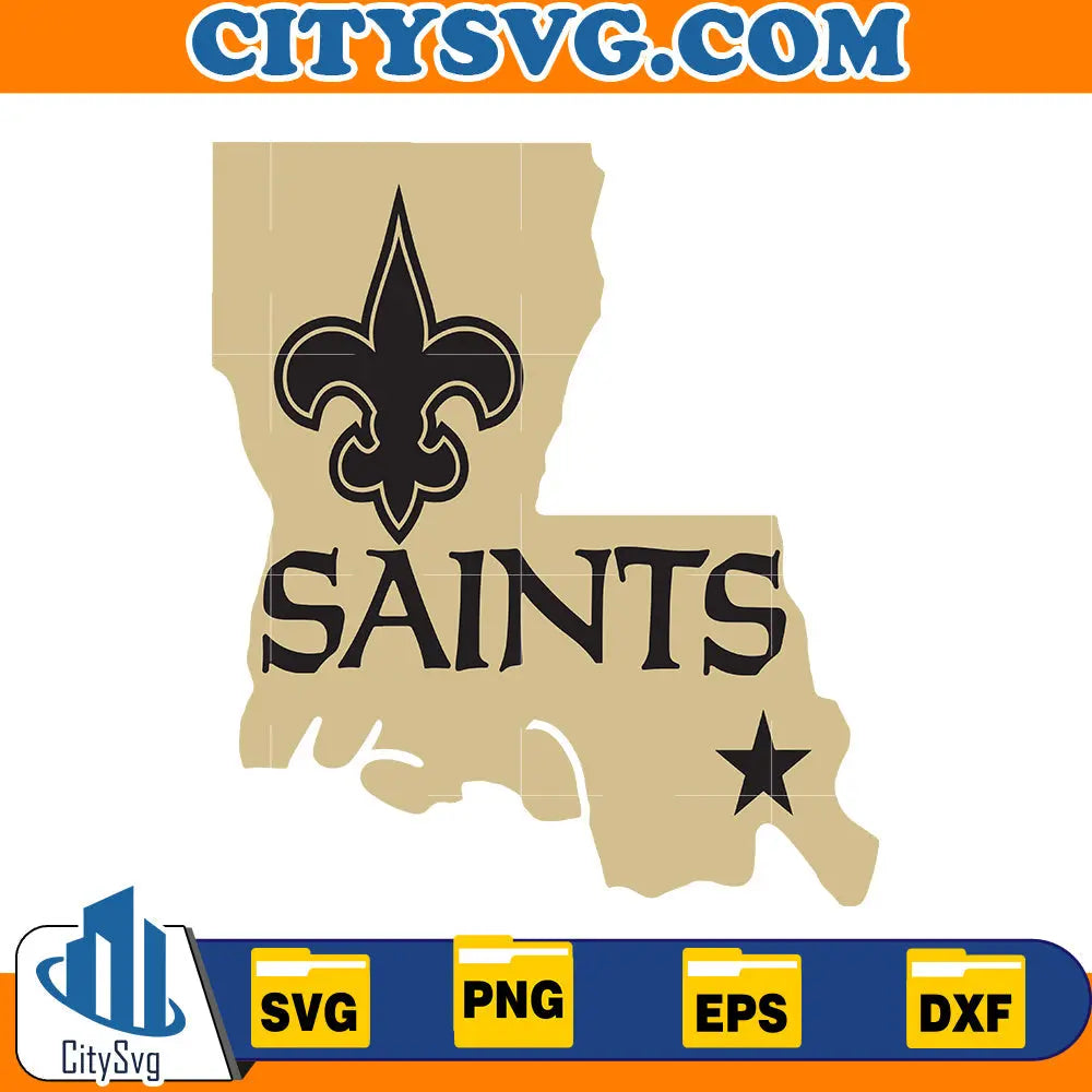 New Orleans Saints Svg CitySvg