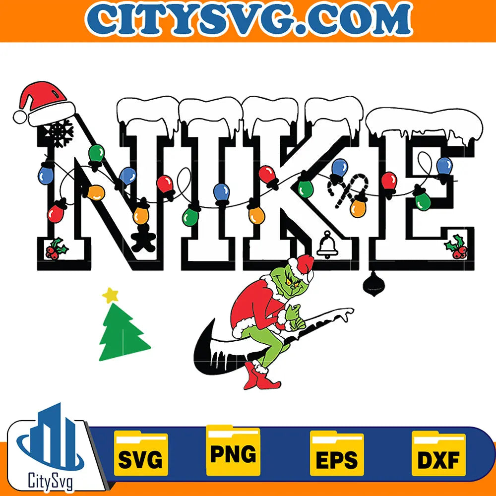 NikeGrinchChristmasSvg