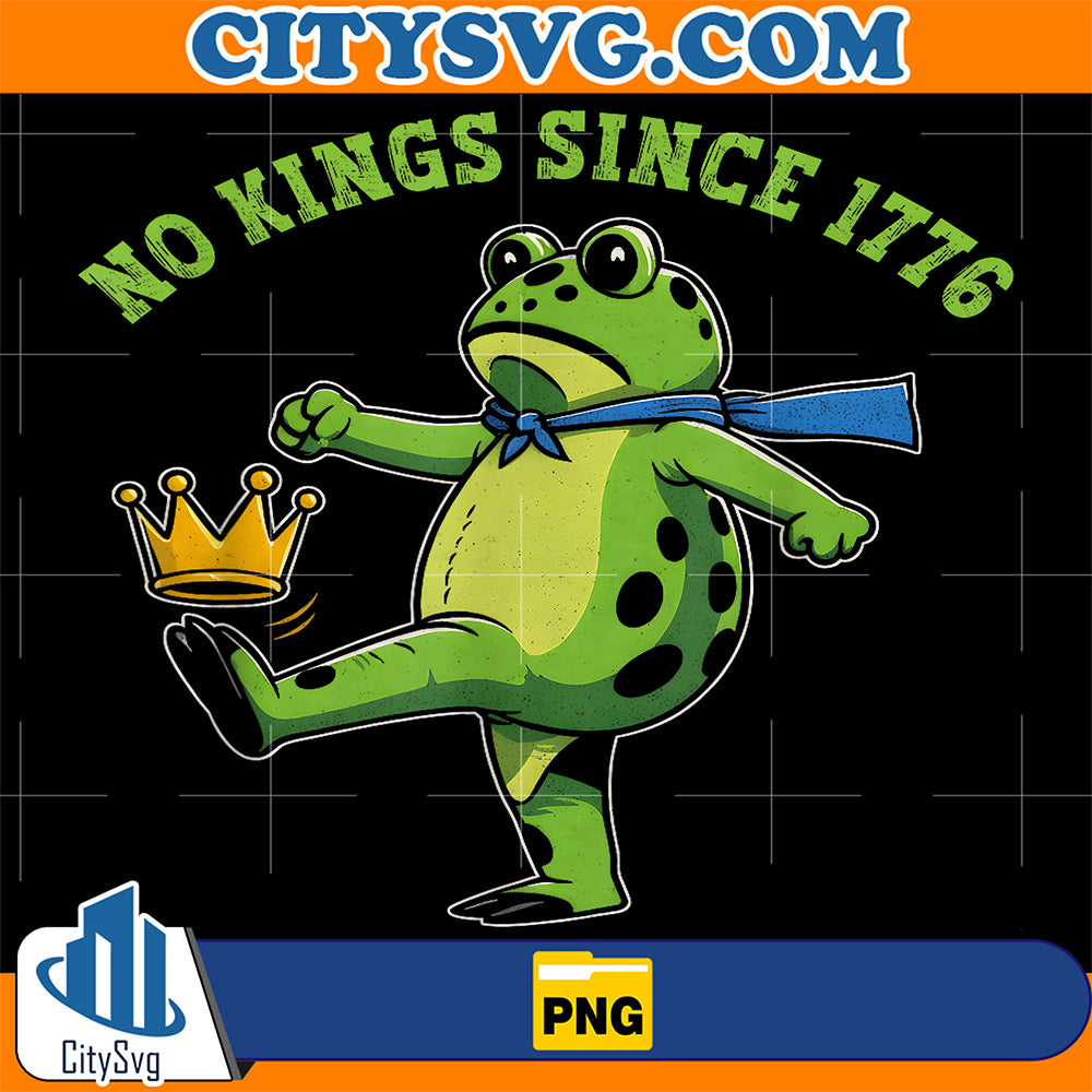 No-Kings-Since-1776-Portland-Frog-Kicking-Crown-Png-1