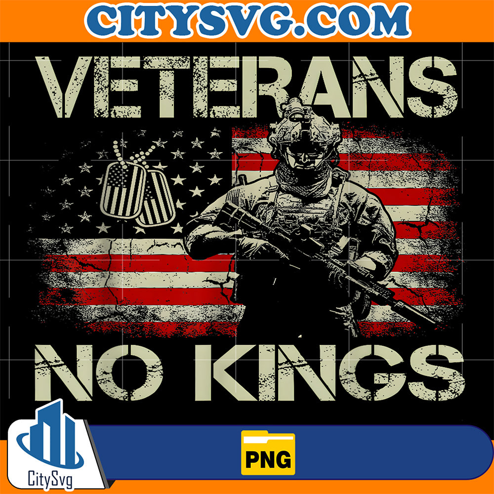 No-Kings-Veterans-Patriotic-America-Flag-No-Kings-Png
