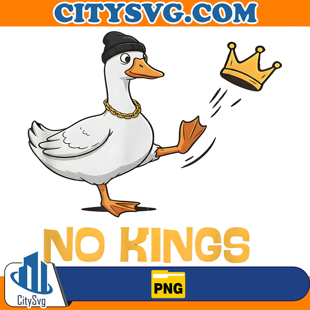 No-Kings-in-America-Silly-Goose-Resist-Protest-Png