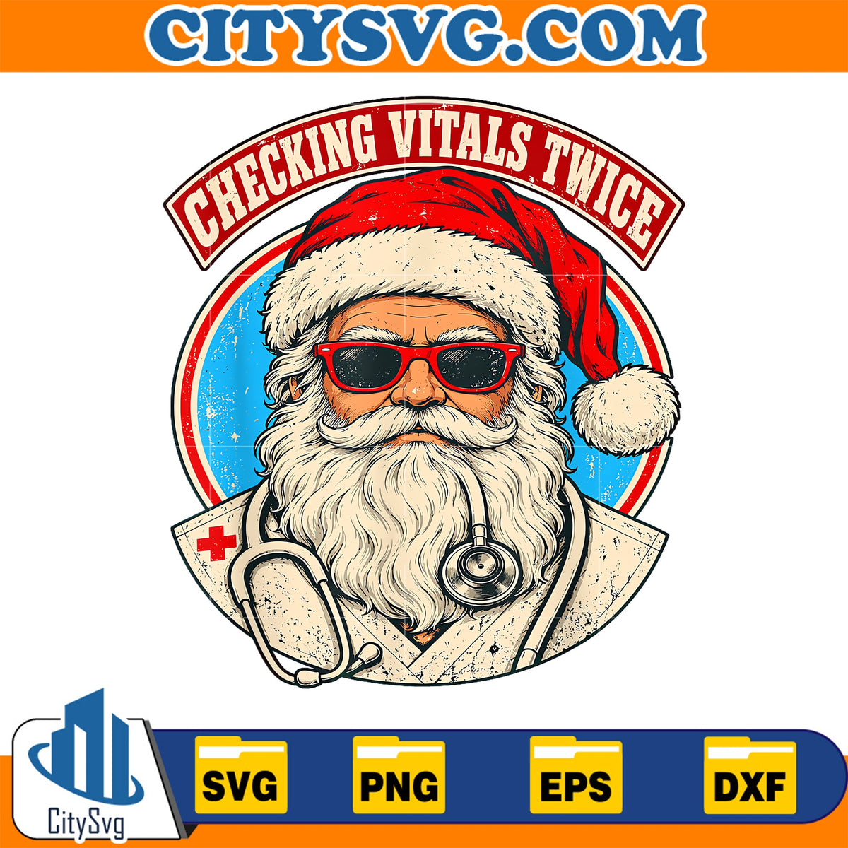 Nurse-Checking-Vitals-Twice-Christmas-Santa-Holiday-Svg