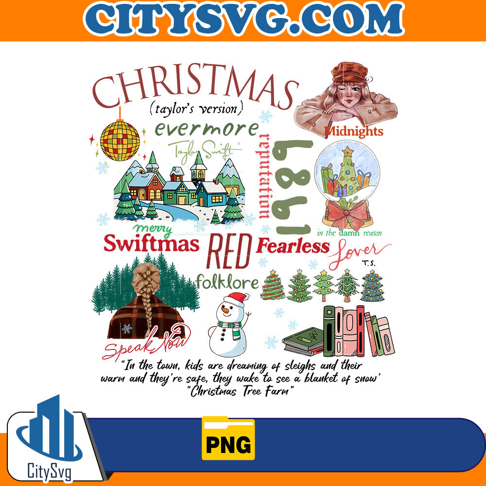 Taylor's Version Merry Swiftmas Png CitySvg