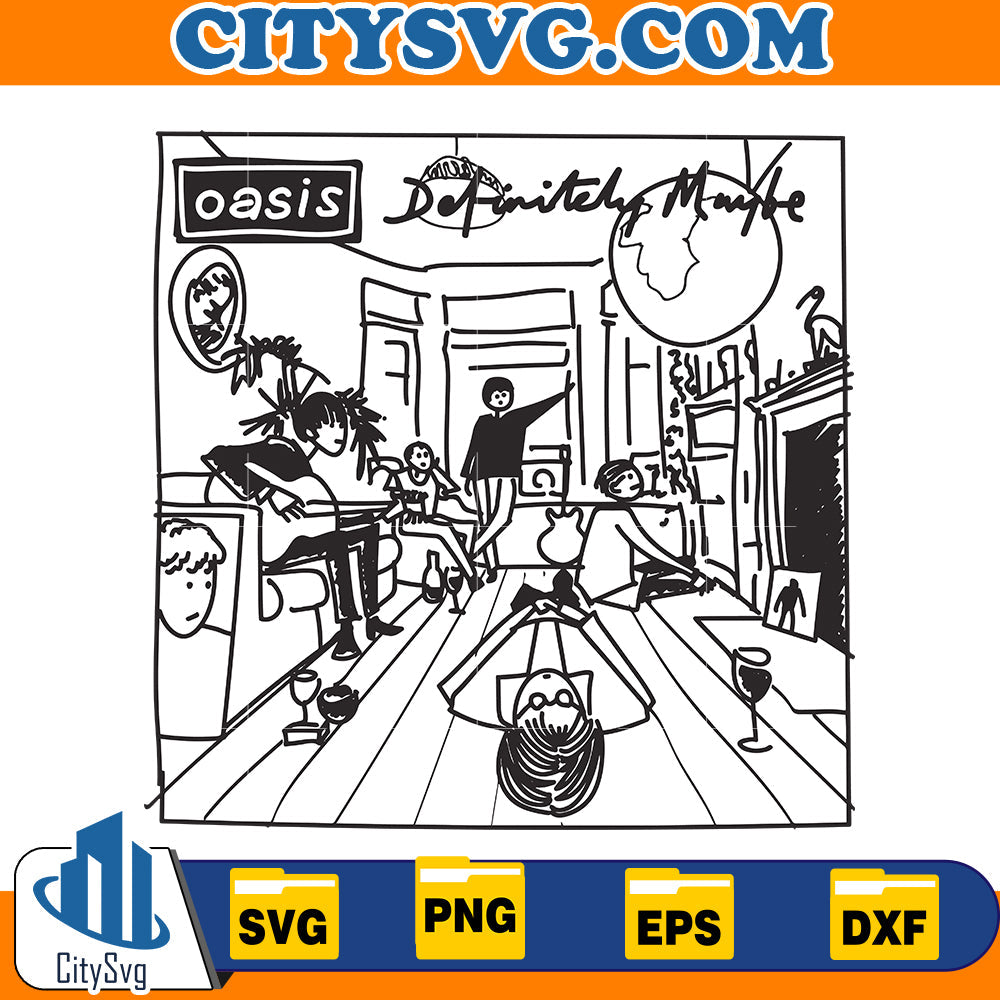 Oasis Definitely Maybe Svg CitySvg