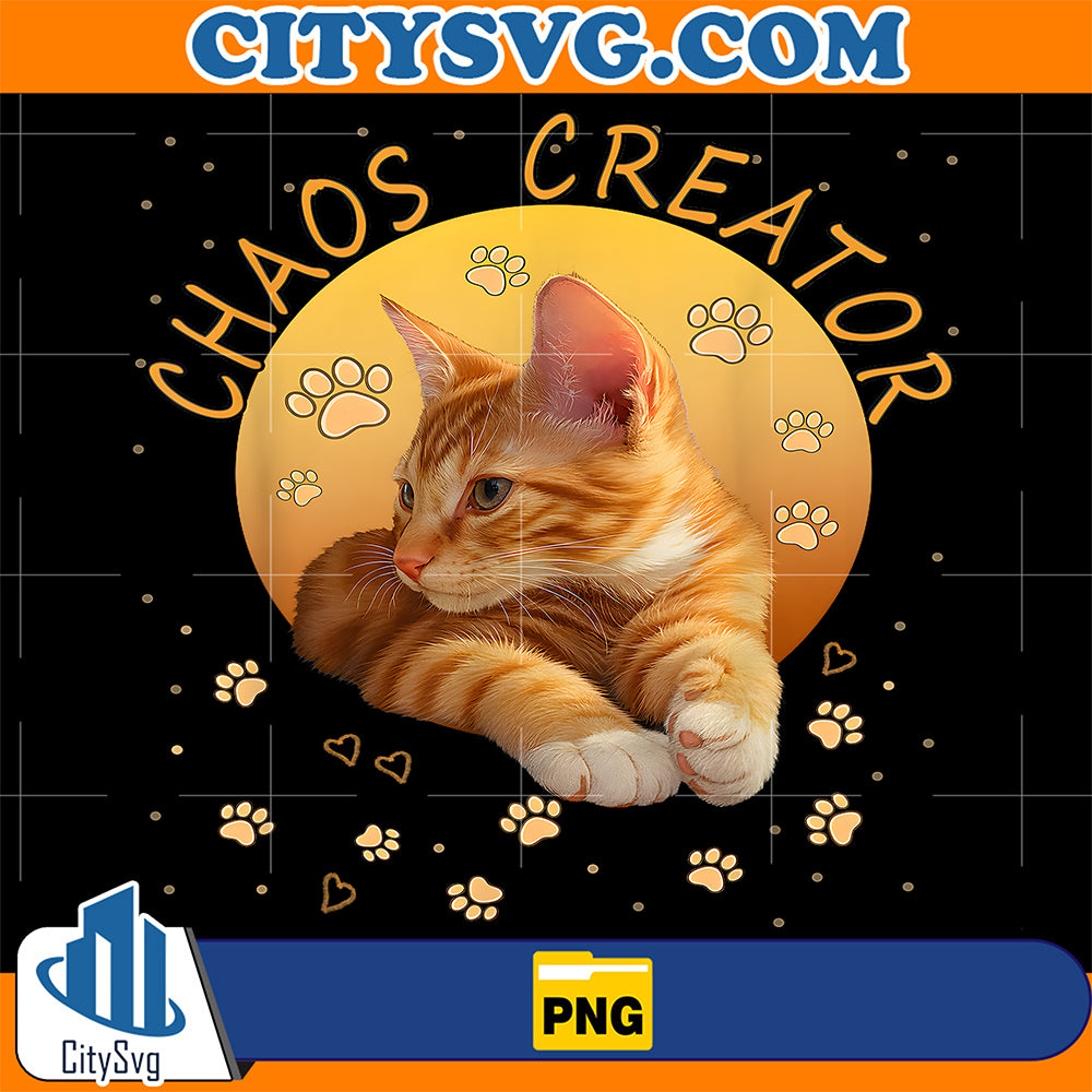 Orange-Tabby-Ginger-Kitten-Cat-Lovers-Mom-Dad-Chaos-Creator-Png