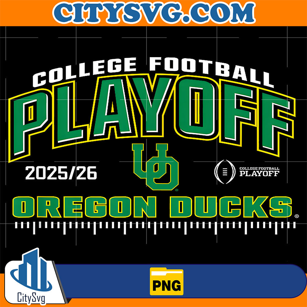 Oregon Ducks College Football Playoff CFP 2025-26 Png CitySvg