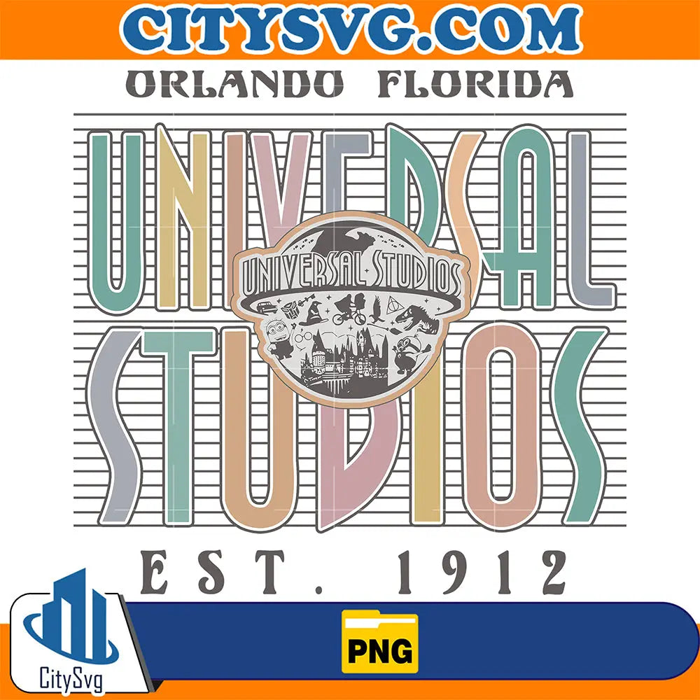OrlandoFlodidaUniversalStudiosEst1912Png