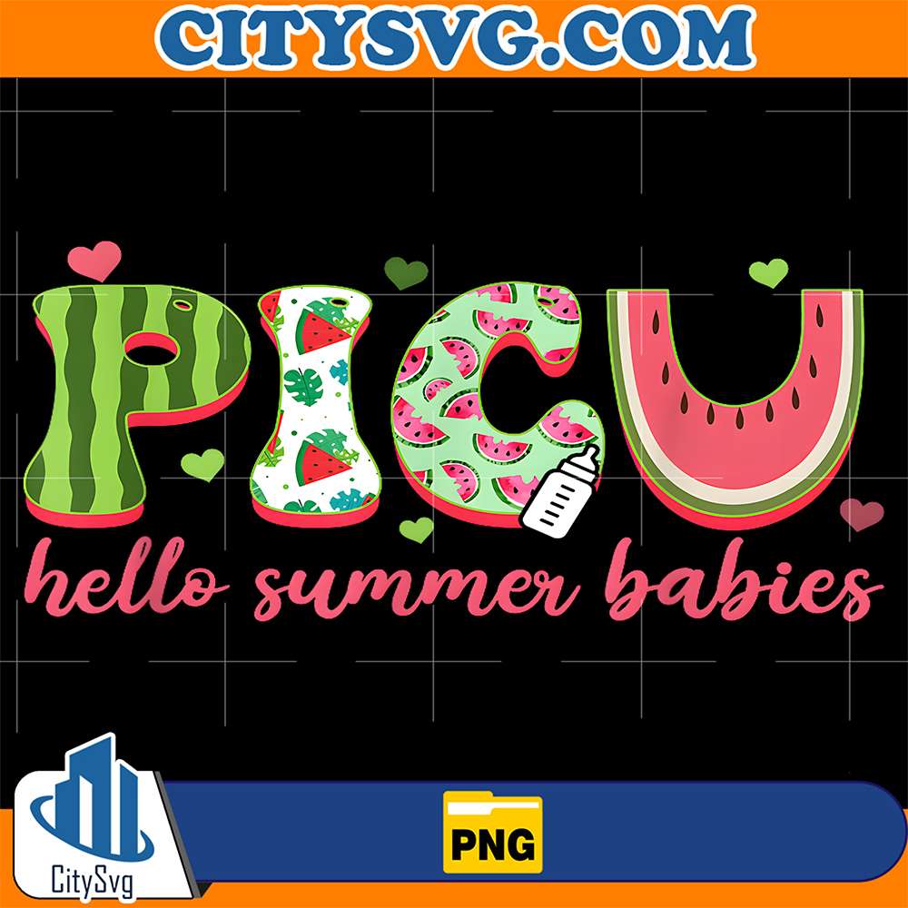 PICU-Nurse-Hello-Summer-Babies-Watermelon-Png
