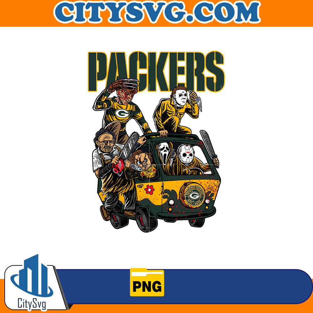 Packers Green Bay American Football Horror Killer Team Halloween Png CitySvg