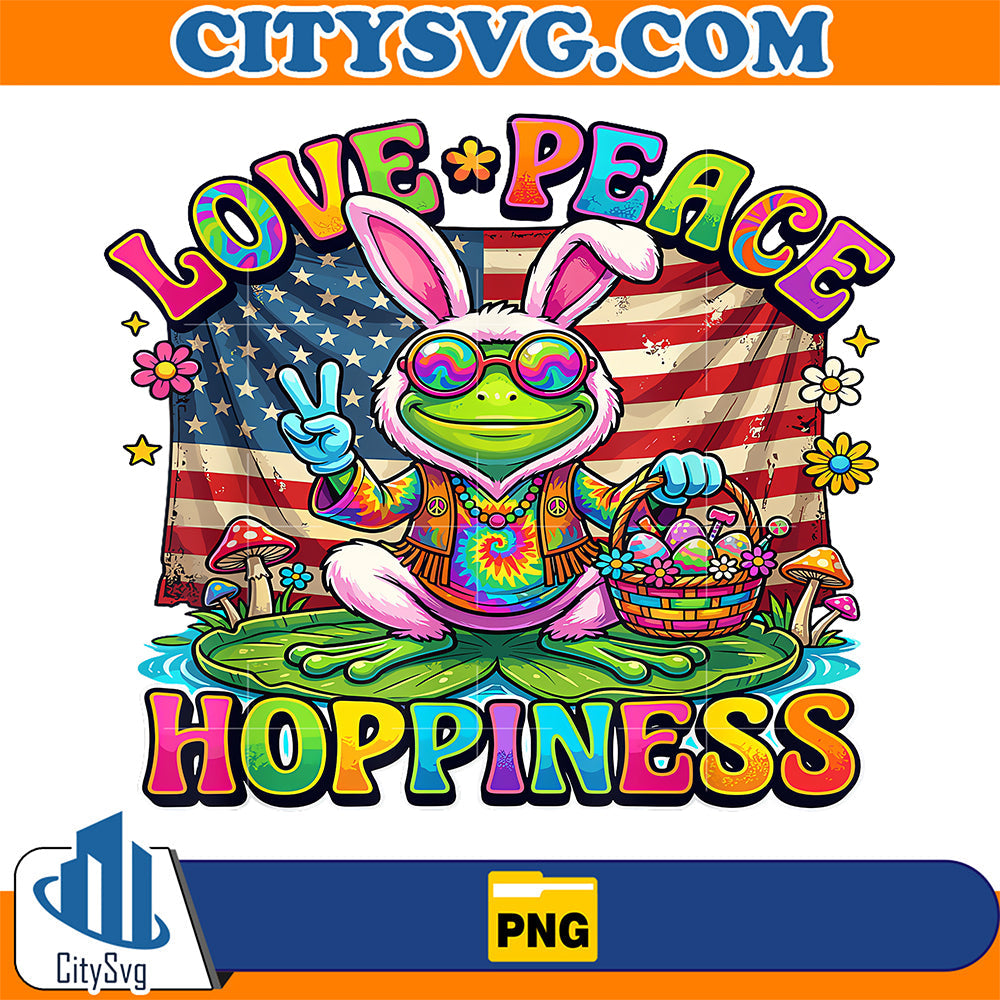 Patriotic-Retro-Easter-Frog-Bunny-Ears-Love-Peace-Hoppiness-Png