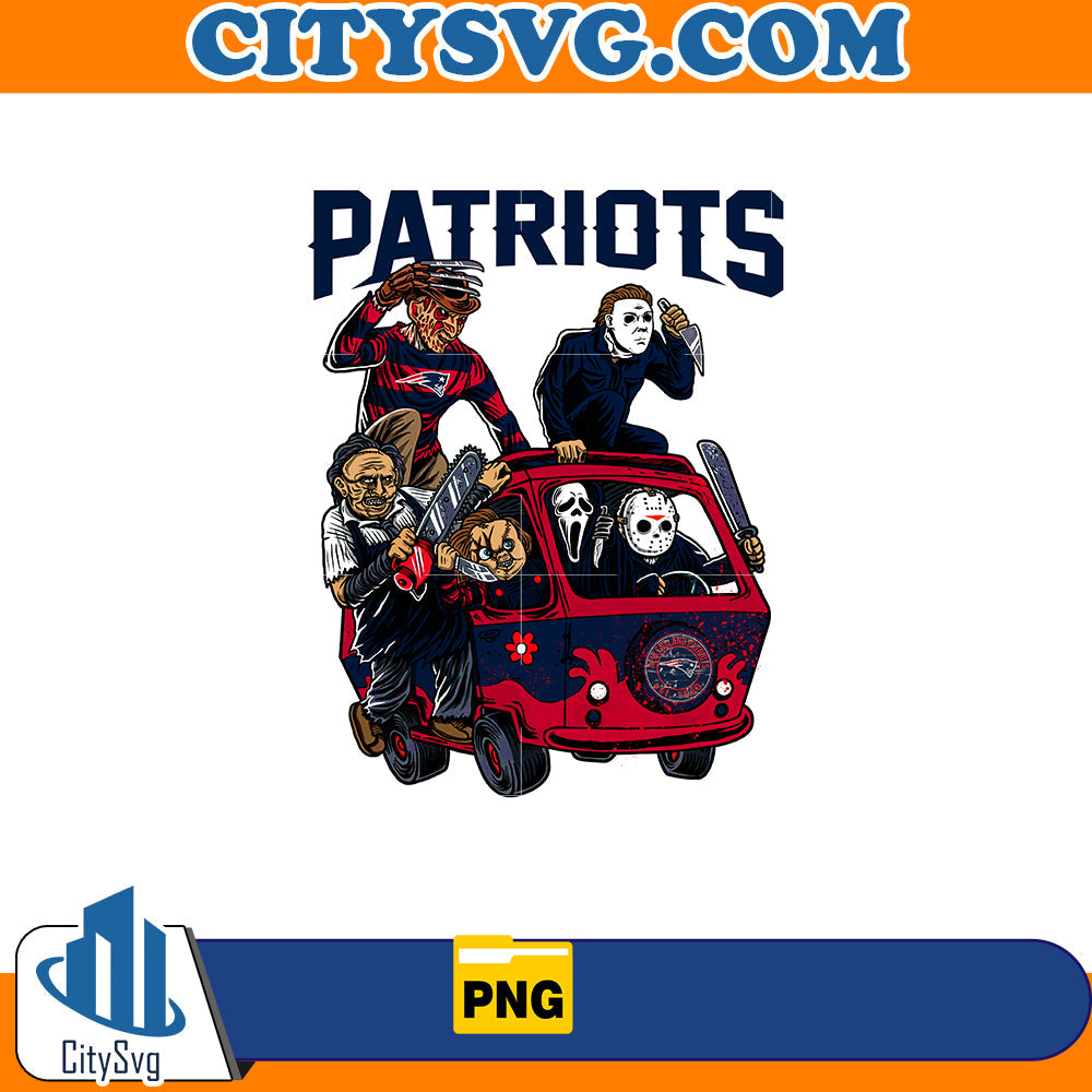 Patriots New England American Football Horror Killer Team Halloween Png CitySvg