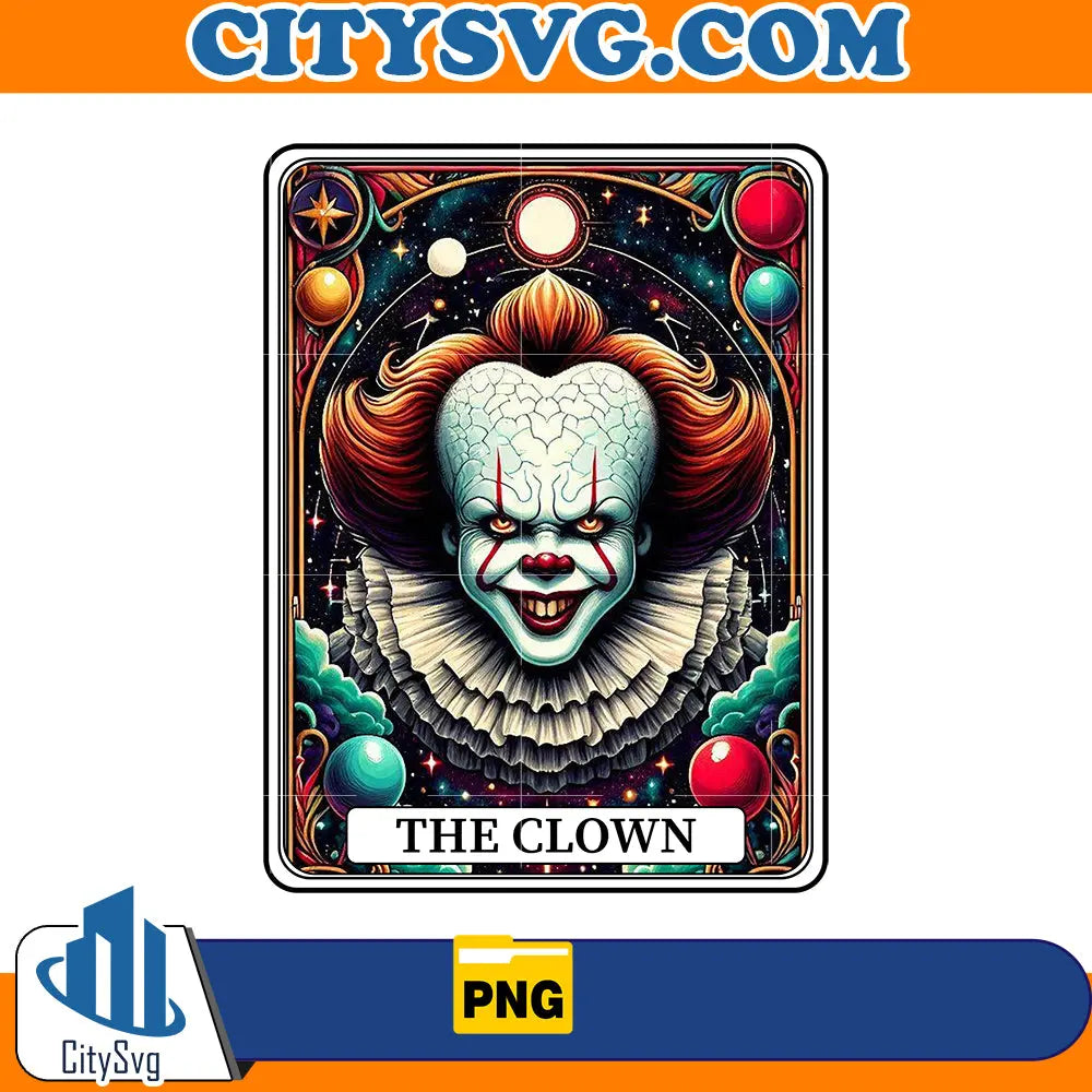 Horror tarot card Pennywise The Clown Png CitySvg