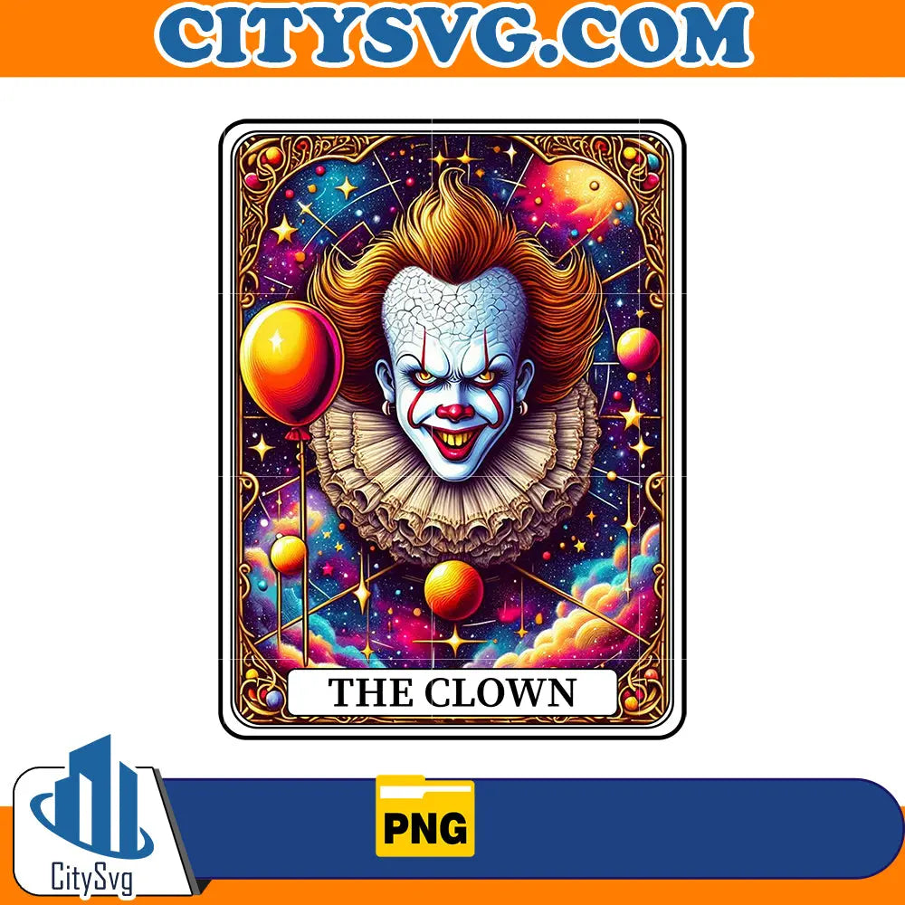 Horror tarot card Pennywise The Clown Png CitySvg