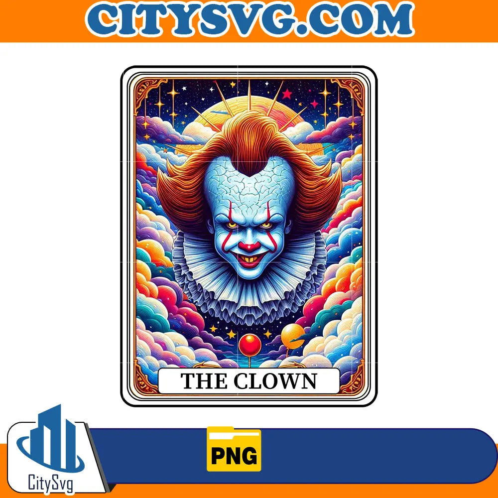 Horror tarot card Pennywise The Clown Png CitySvg