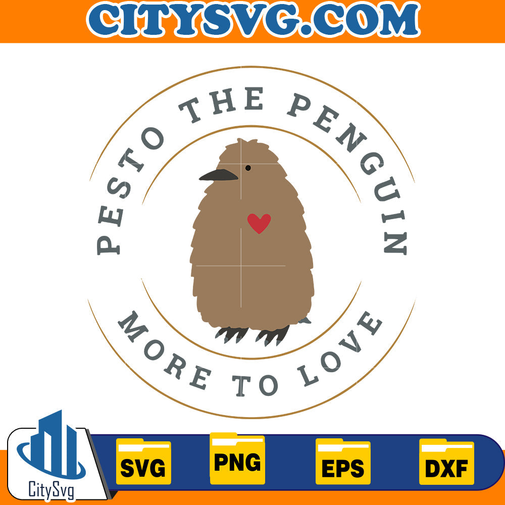 Pesto the Penguin More To Love Svg CitySvg