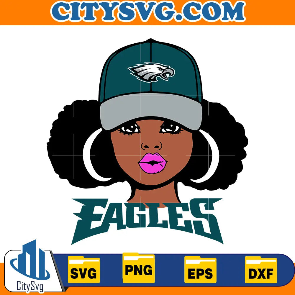 Cute Girl Philadelphia Eagles Svg CitySvg