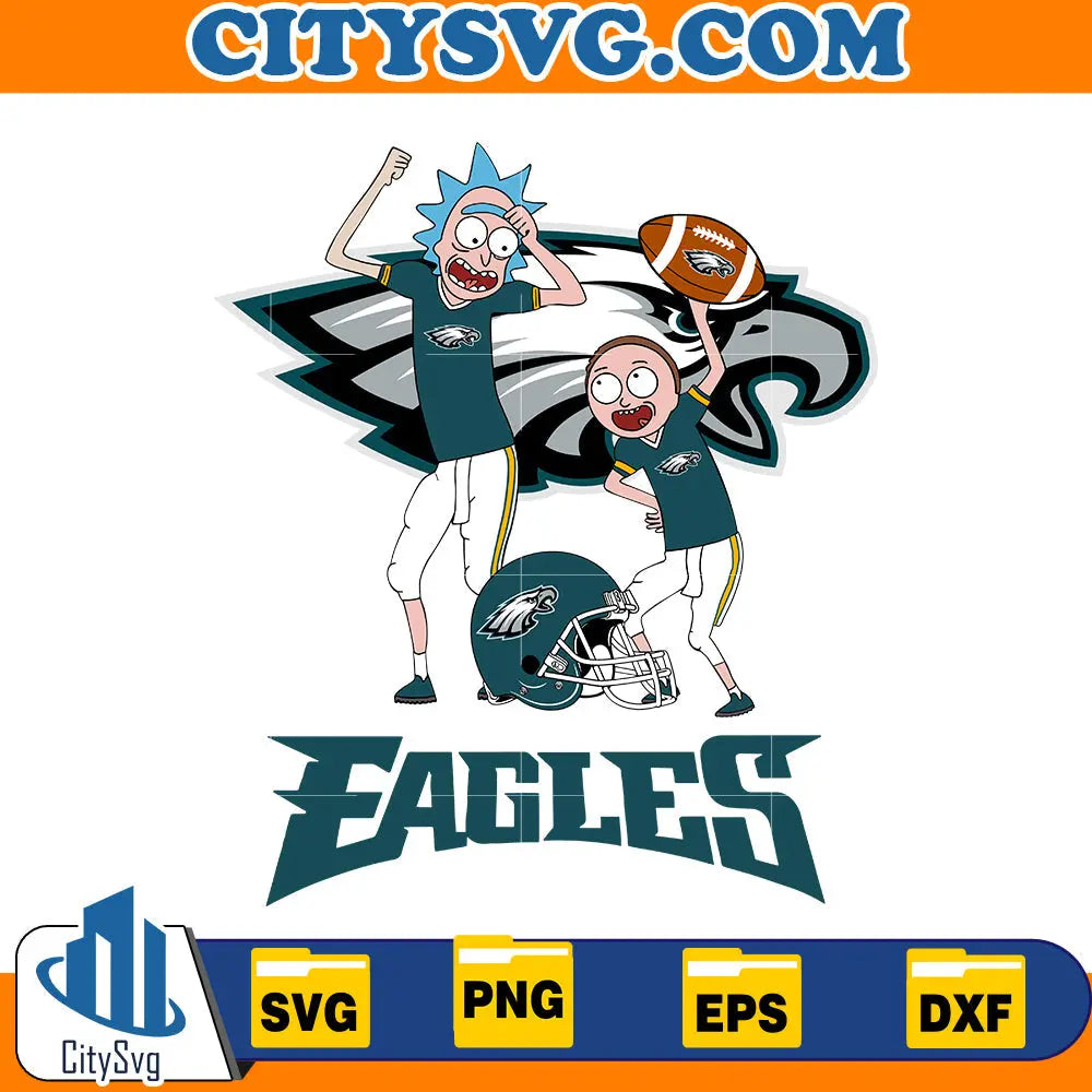 Rick and Morty Philadelphia Eagles Svg CitySvg