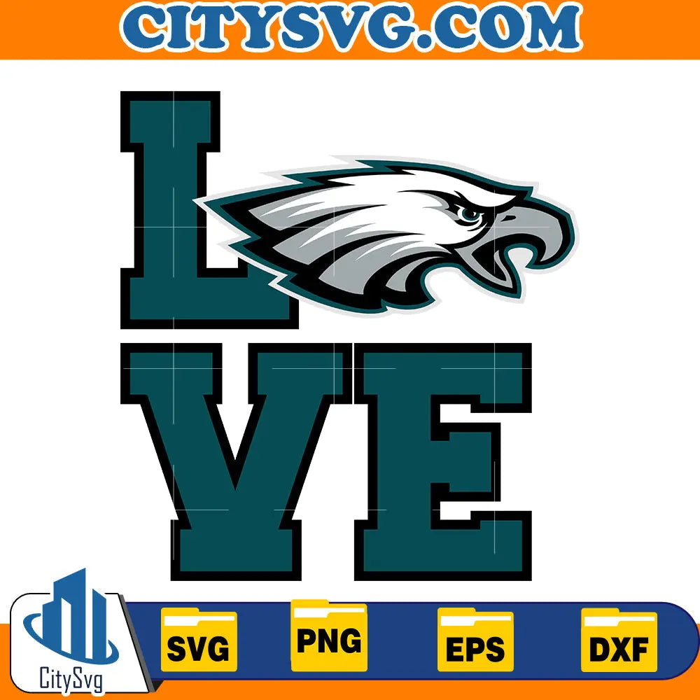 Love Philadelphia Eagles Svg CitySvg