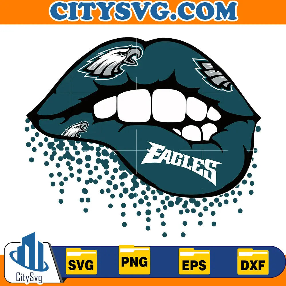 Lips Philadelphia Eagles Svg CitySvg