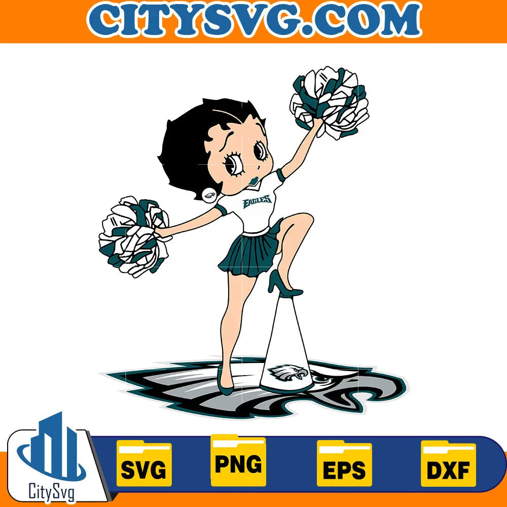 Betty Boop Philadelphia Eagles Svg CitySvg