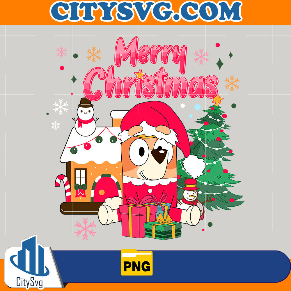Pink chilli heeler Merry Christmas Png CitySvg