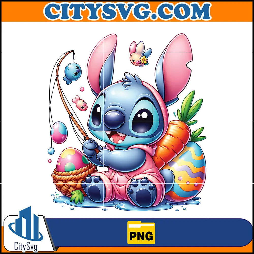 PinkCartoonStitchPng