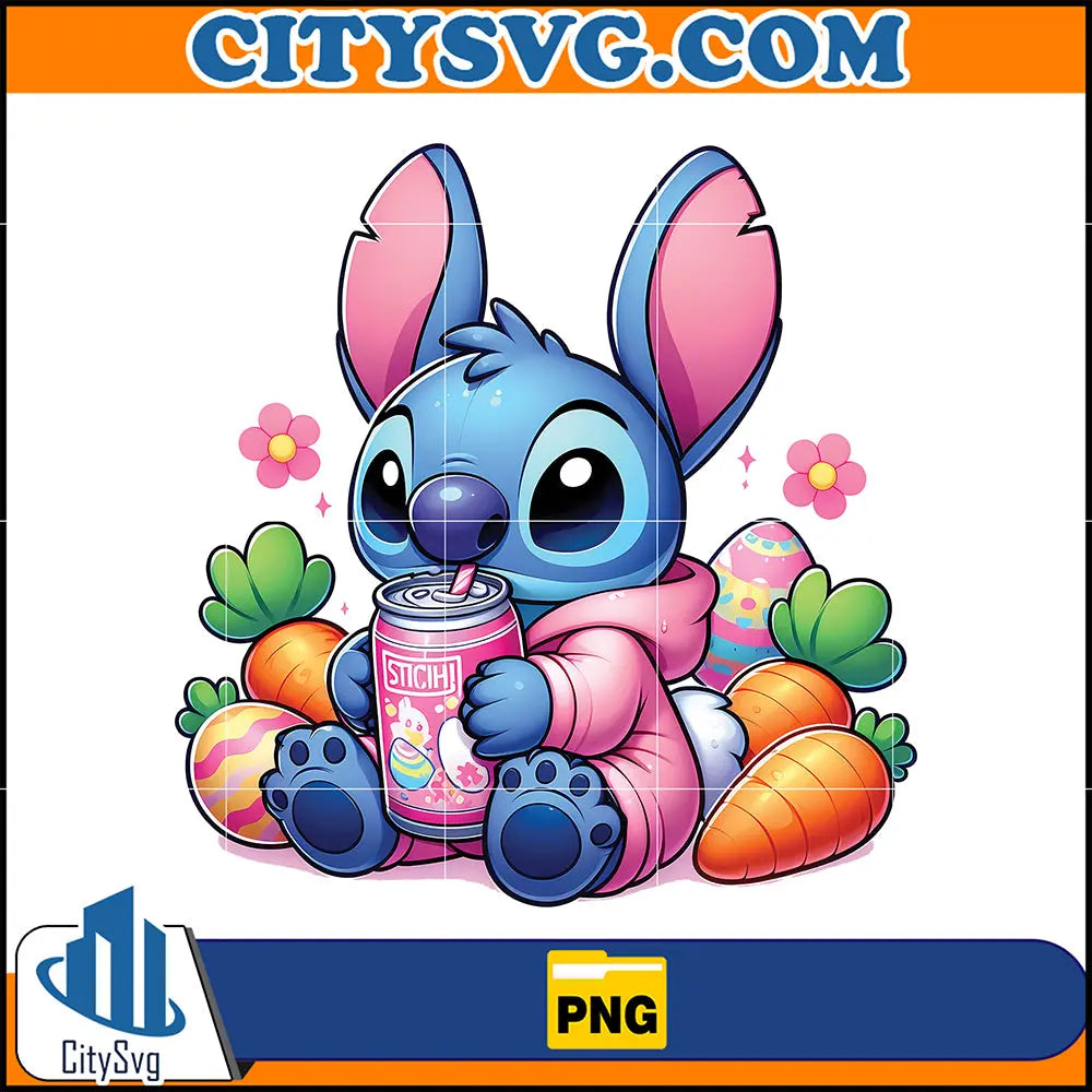 PinkCartoonStitchPng