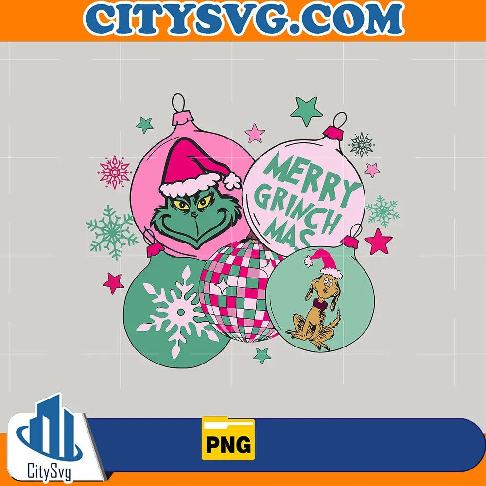 PinkChristmasMerryGrinchmasPng