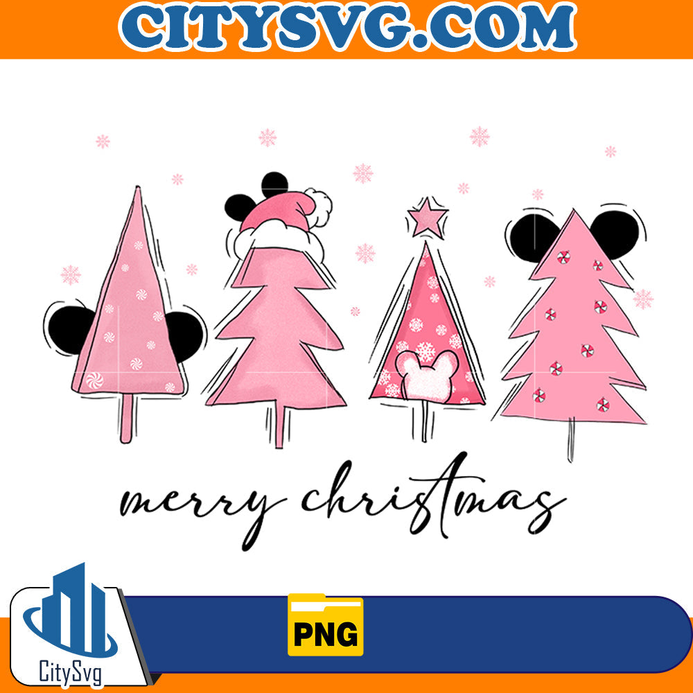 Pink Disney Christmas Tree Png CitySvg