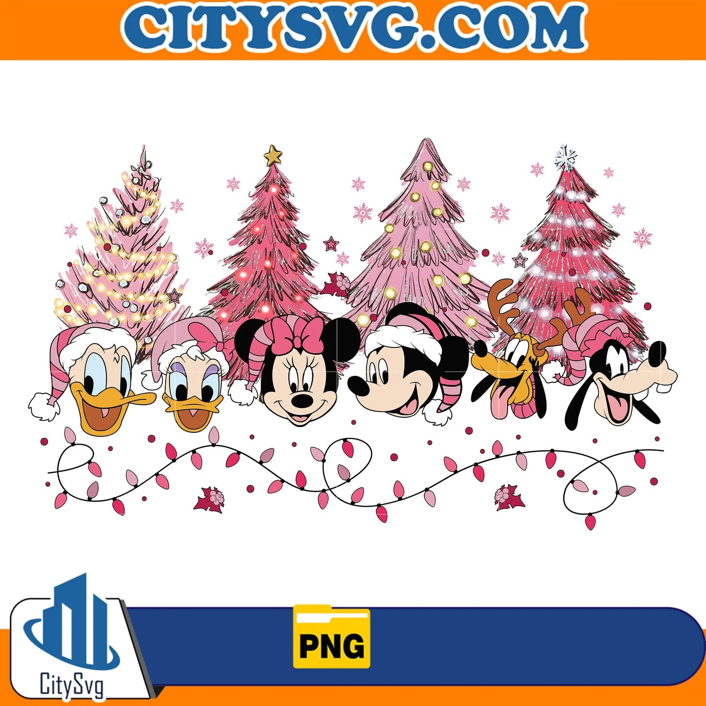 PinkDisneyMickeyAndFriendsChristmasPng1