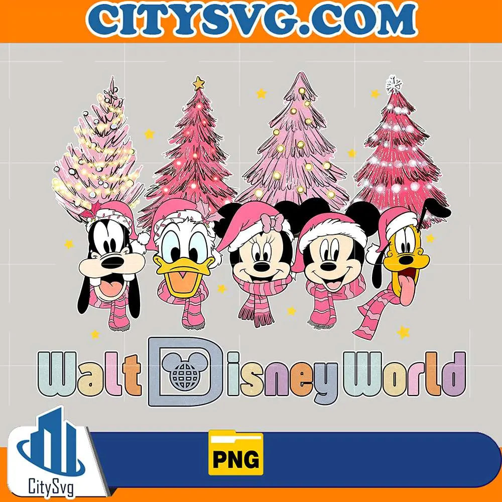 PinkDisneyWaltDisneyWorldChristmasPng