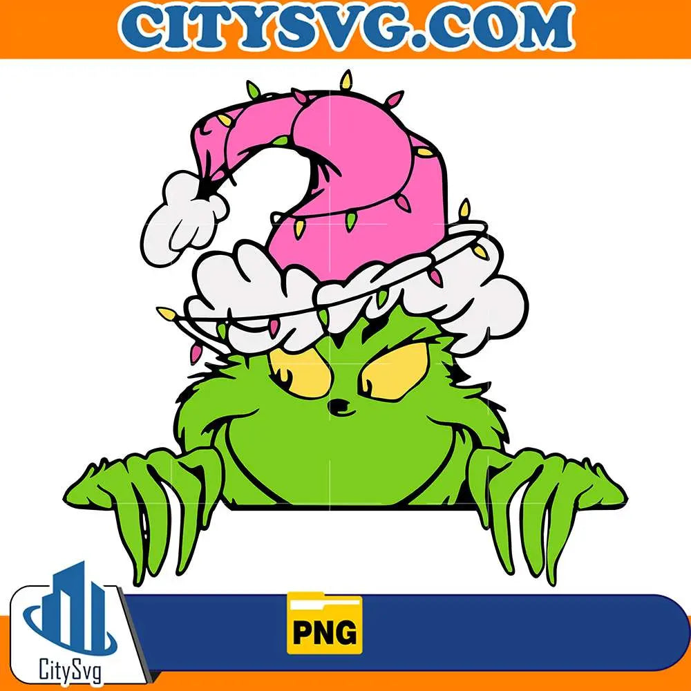 PinkGrinchChristmasPng_1