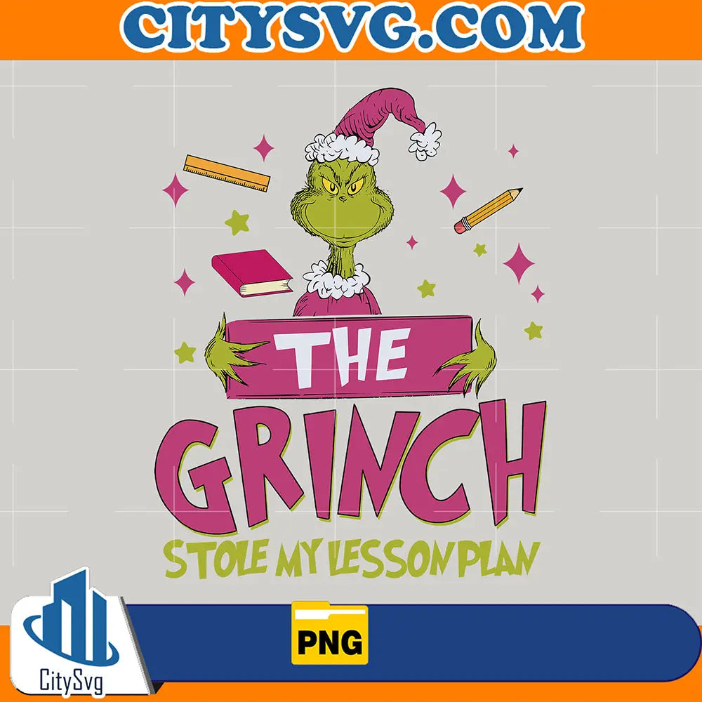 PinkGrinchStoleMyLessonPlanPng
