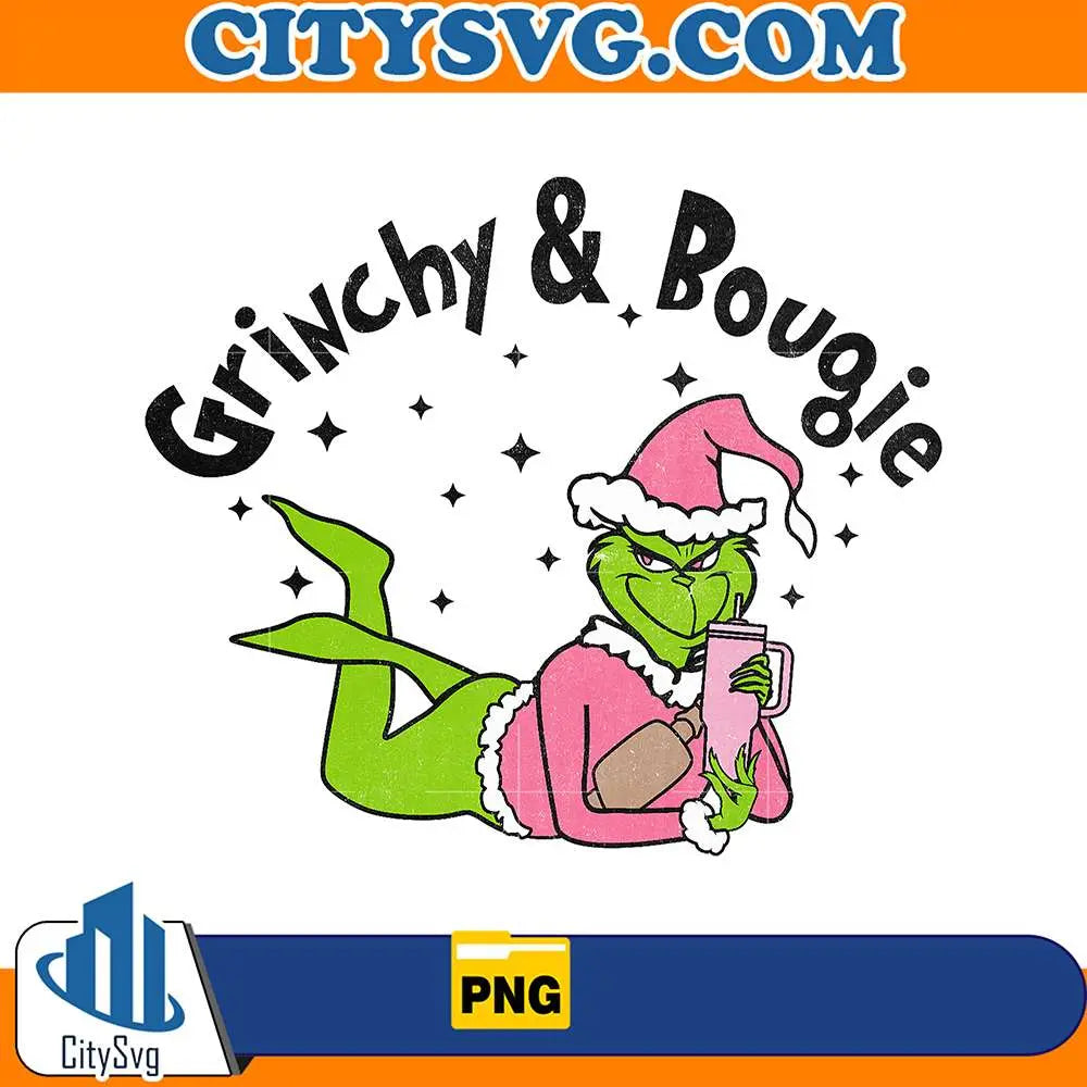 PinkGrinchyAndBougieChristmasChristmas