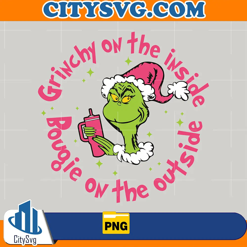PinkGrinchyOnTheInsideBougieOnTheOutsidePng