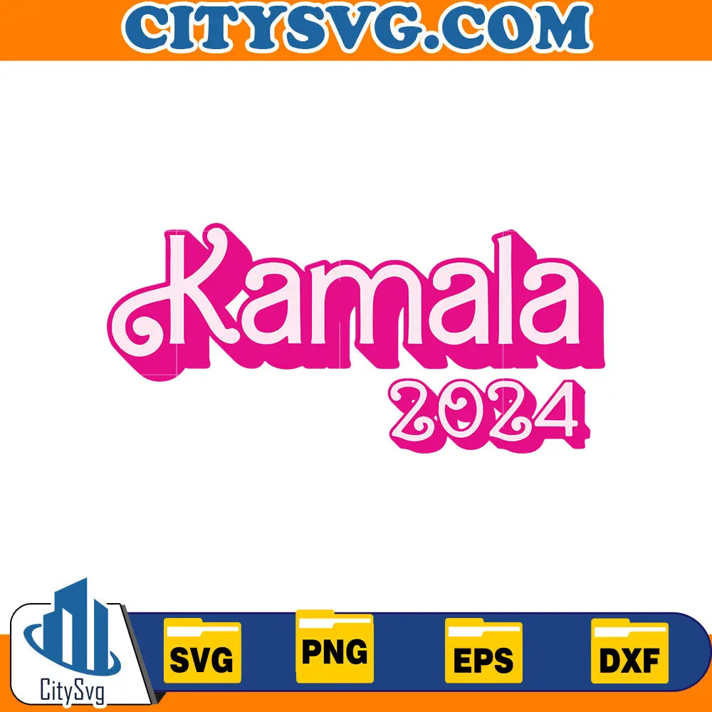 Pink Kamala Harris 2024 Svg CitySvg