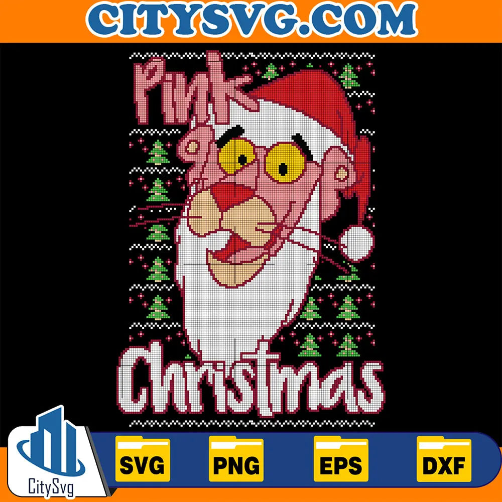 PinkPantherUglyChristmasSvg