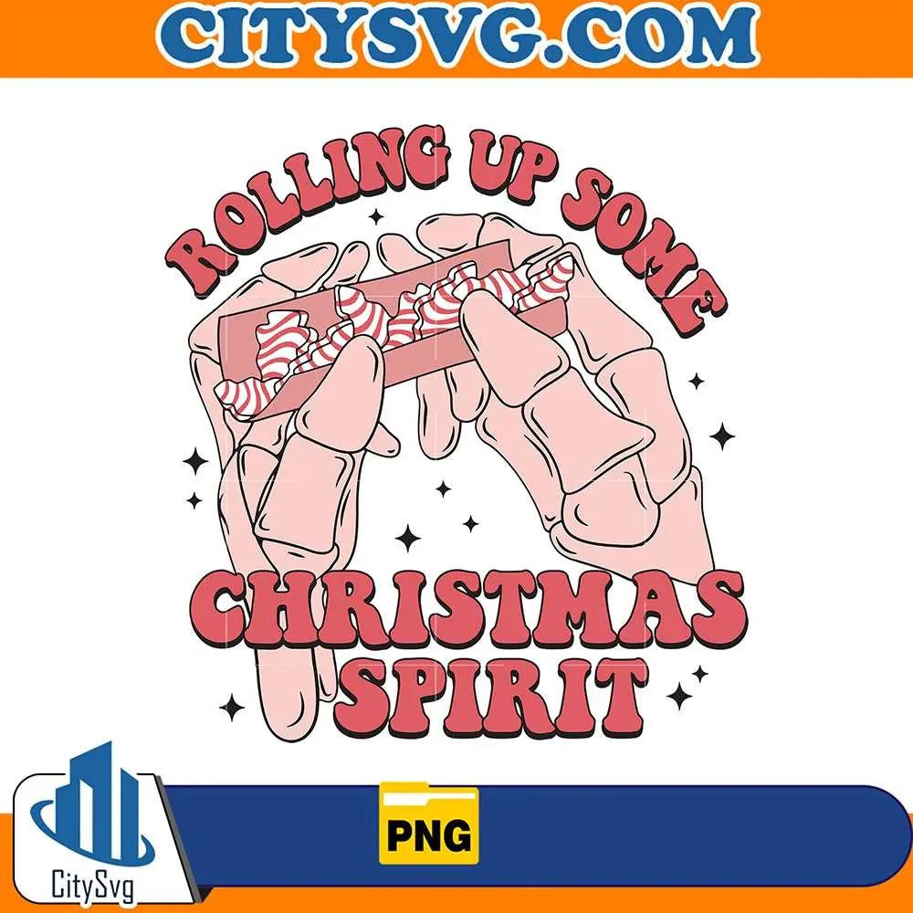 PinkRollingUpSomeChristmasSpiritPng