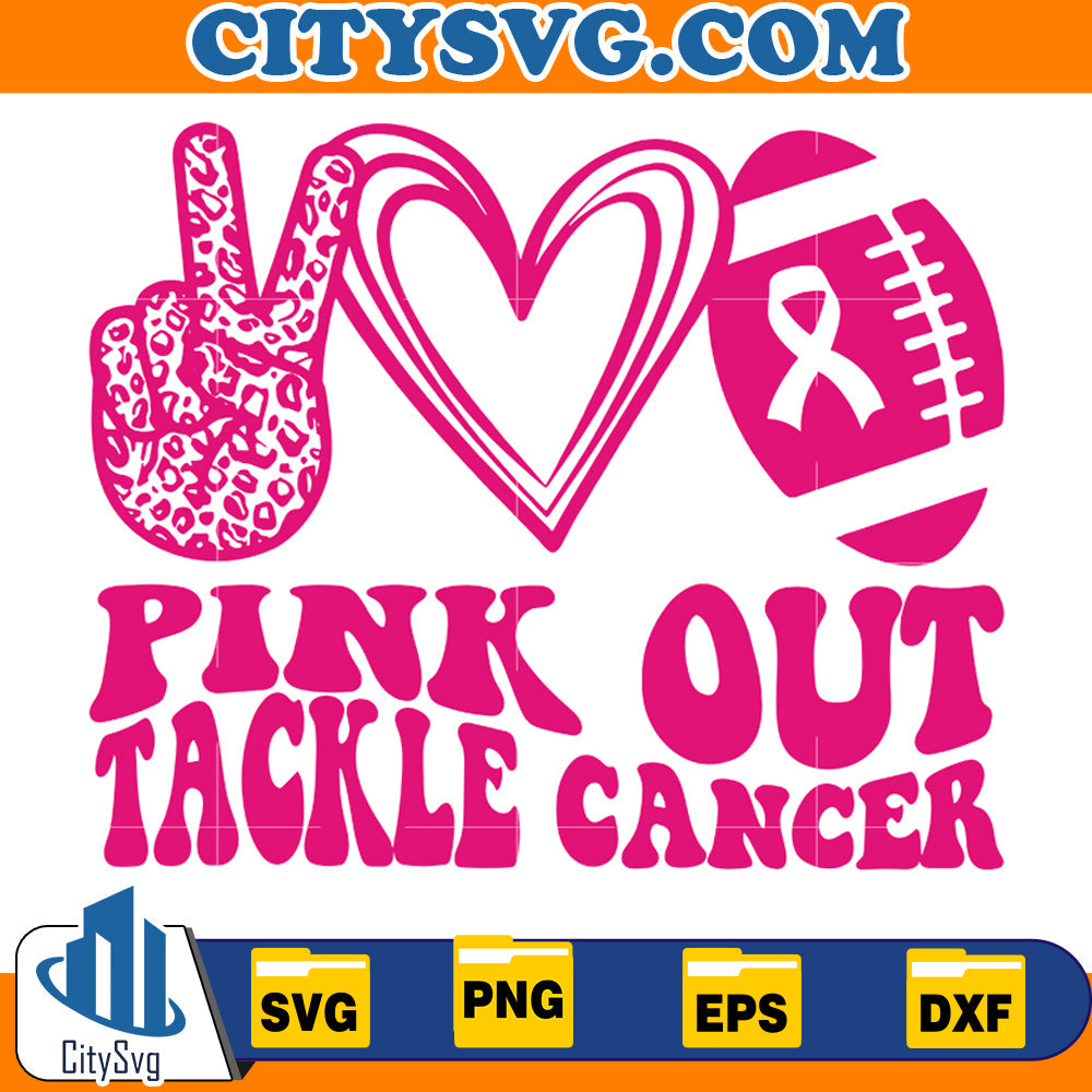 Pink out tackle cancer Svg CitySvg