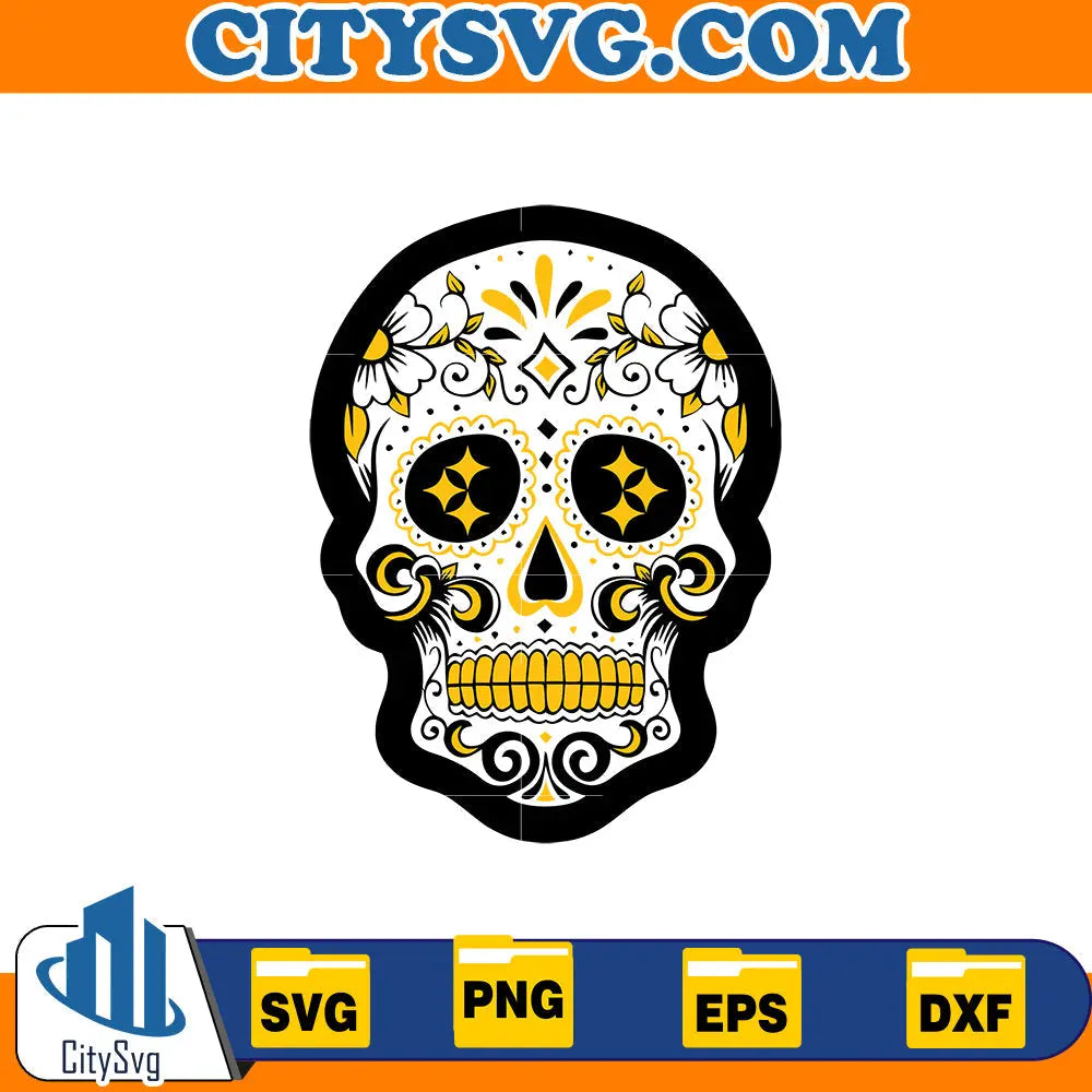 Skull Pittsburgh Steelers Svg CitySvg