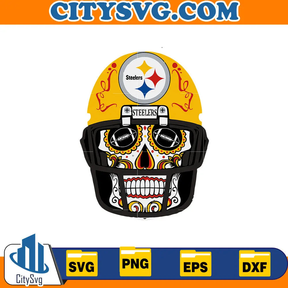Skull Pittsburgh Steelers Svg CitySvg